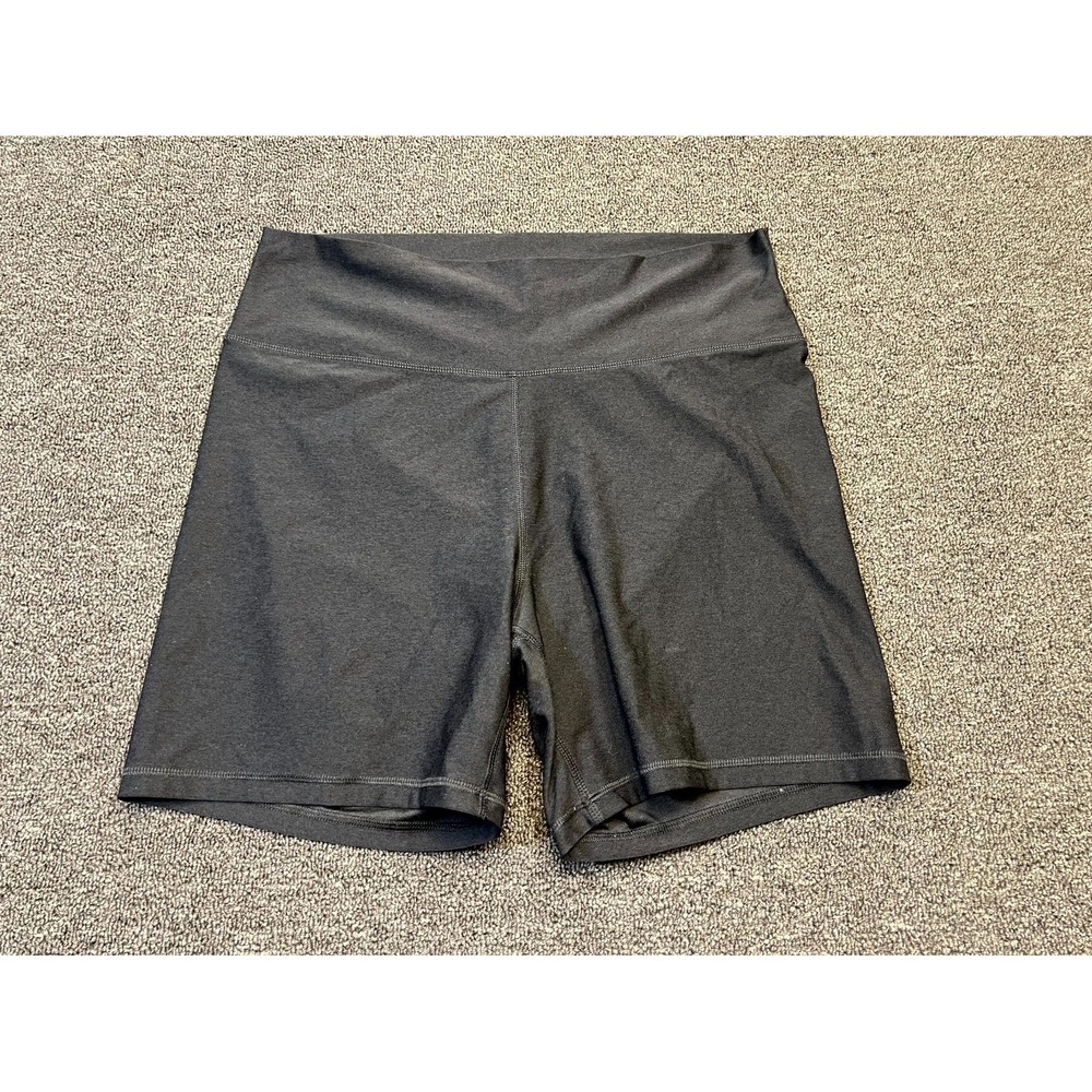 Old Navy Active Cloud Bike Shorts Women XL Dark Gray Extra High-Rise Go Dry Logo